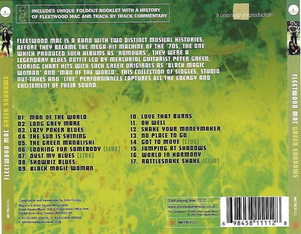 Fleetwood Mac - Green Shadows Classics And Rarities Featuring Peter Green (CD, Comp) - Image 5