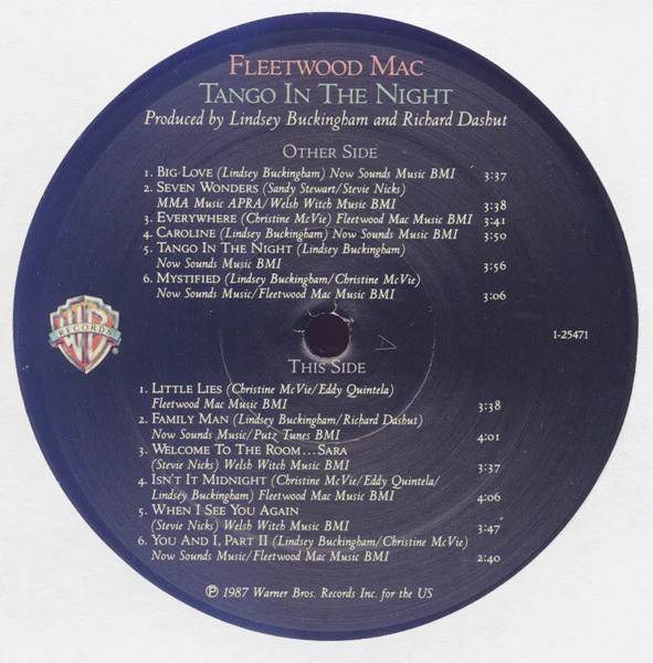 Fleetwood Mac - Tango In The Night (LP, Album, All) - Image 3