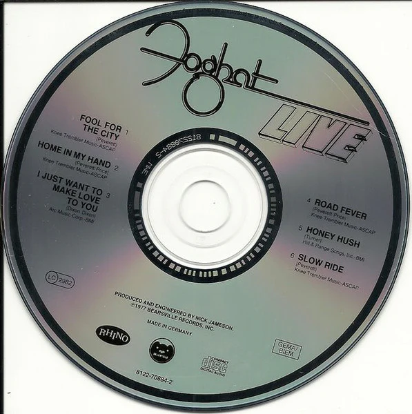 Foghat - Live (CD, Album, RE) - Image 5