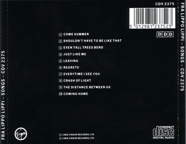 Fra Lippo Lippi - Songs (CD, Album) - Image 3