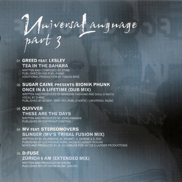 Fred Numf - Universal Language Part 3 (CD, Comp, Mixed) - Image 4