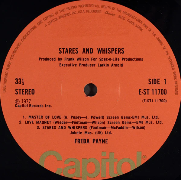 Freda Payne - Stares And Whispers (LP, Album) - Image 4