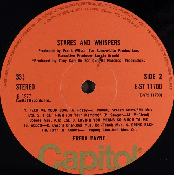 Freda Payne - Stares And Whispers (LP, Album) - Image 5