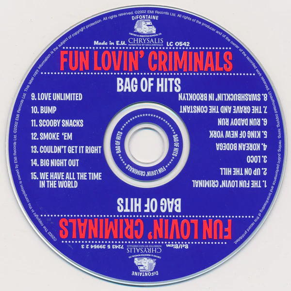 Fun Lovin' Criminals - Bag Of Hits (CD, Comp) - Image 3