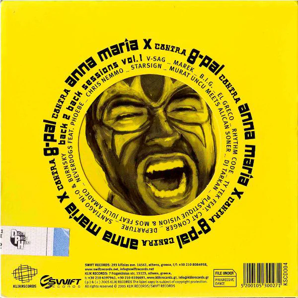 G-Pal Contra Anna Maria X - Back 2 Back Sessions Vol.1 (CD, Comp, Mixed) - Image 2