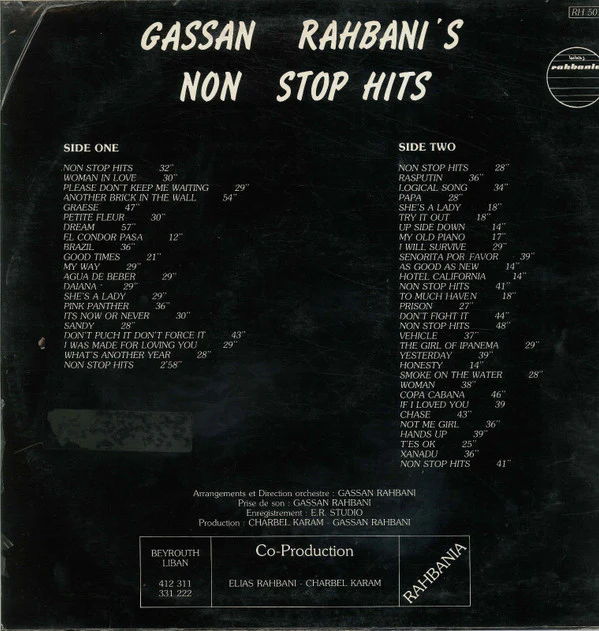 Gassan Rahbani* With Pascale* - Gassan Rahbani's Non Stop Hits (LP) - Image 2
