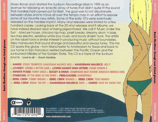 Gavin Hardkiss - Through Rose Tinted Glasses (CD, Comp, Mixed) - Image 2