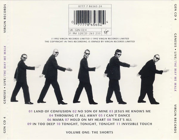 Genesis - Live / The Way We Walk (Volume One: The Shorts) (CD, Album) - Image 2