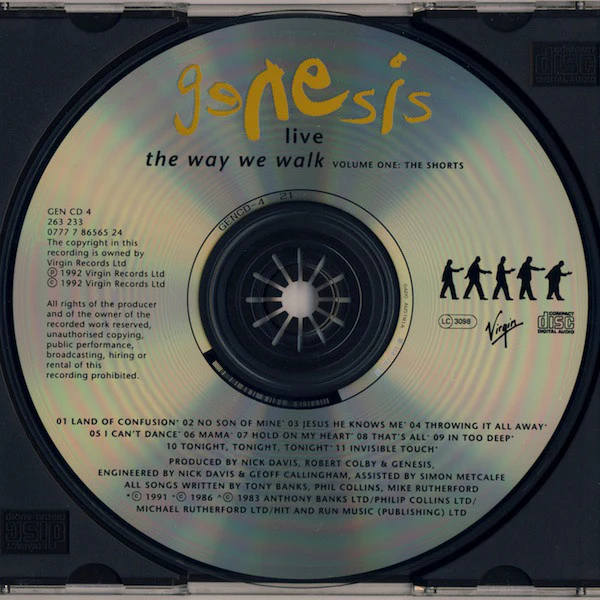 Genesis - Live / The Way We Walk (Volume One: The Shorts) (CD, Album) - Image 3