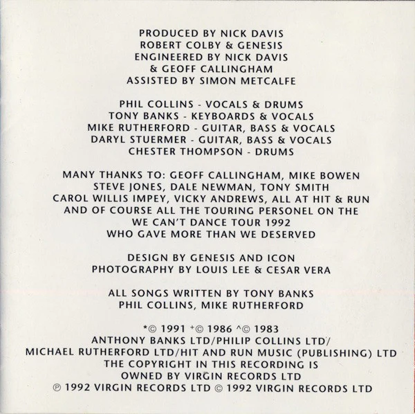 Genesis - Live / The Way We Walk (Volume One: The Shorts) (CD, Album) - Image 5