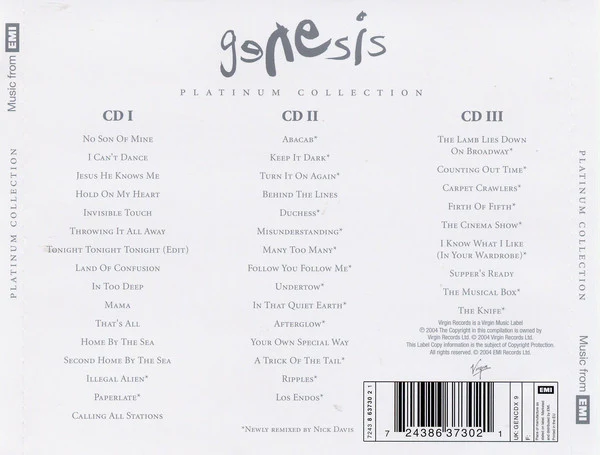 Genesis - Platinum Collection (3xCD, Comp) - Image 2