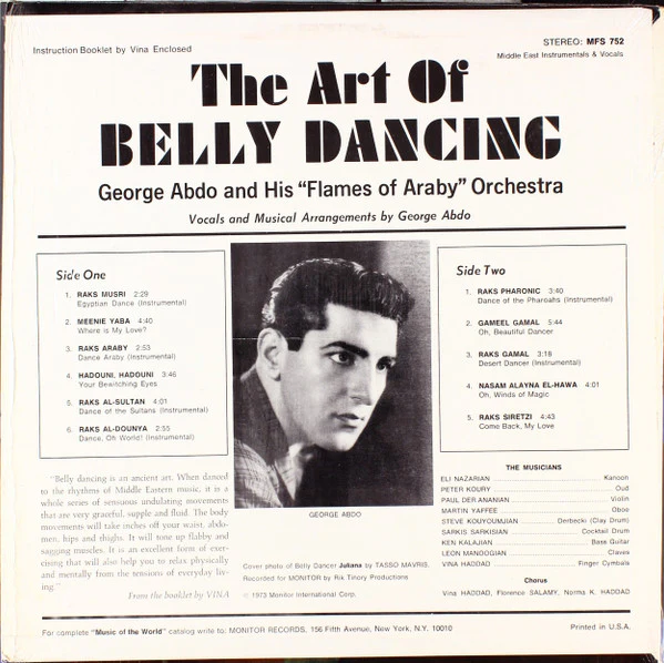 George Abdo And His "Flames Of Araby" Orchestra - The Art Of Belly Dancing (LP, Album, Pre) - Image 2