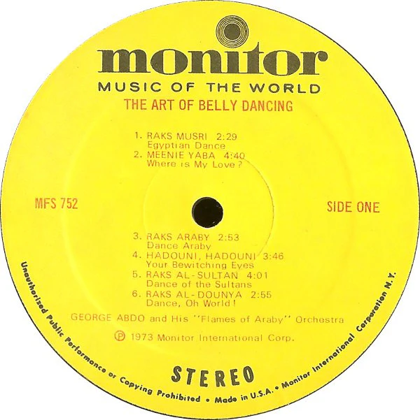 George Abdo And His "Flames Of Araby" Orchestra - The Art Of Belly Dancing (LP, Album, Pre) - Image 3