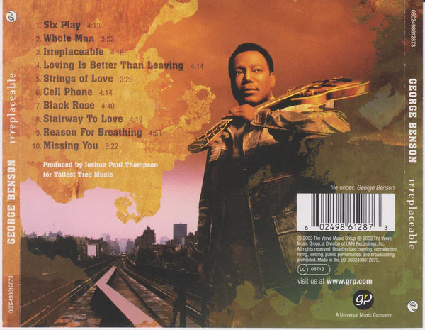 George Benson - Irreplaceable (CD, Album) - Image 2