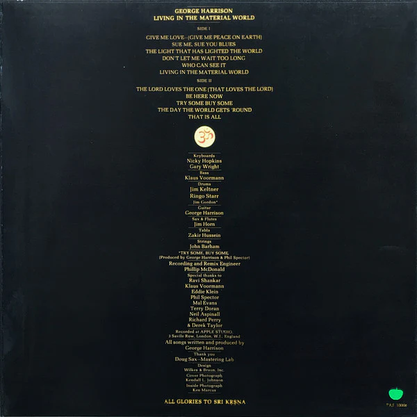 George Harrison - Living In The Material World (LP, Album, Gat) - Image 3