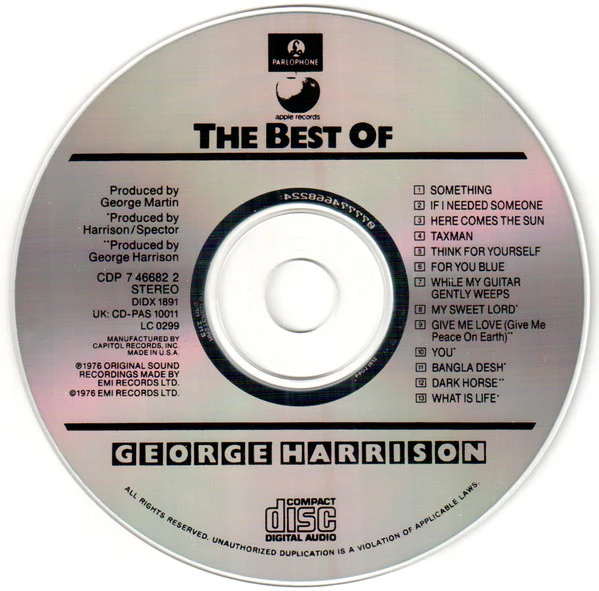George Harrison - The Best Of George Harrison (CD, Comp, RE, RP) - Image 3