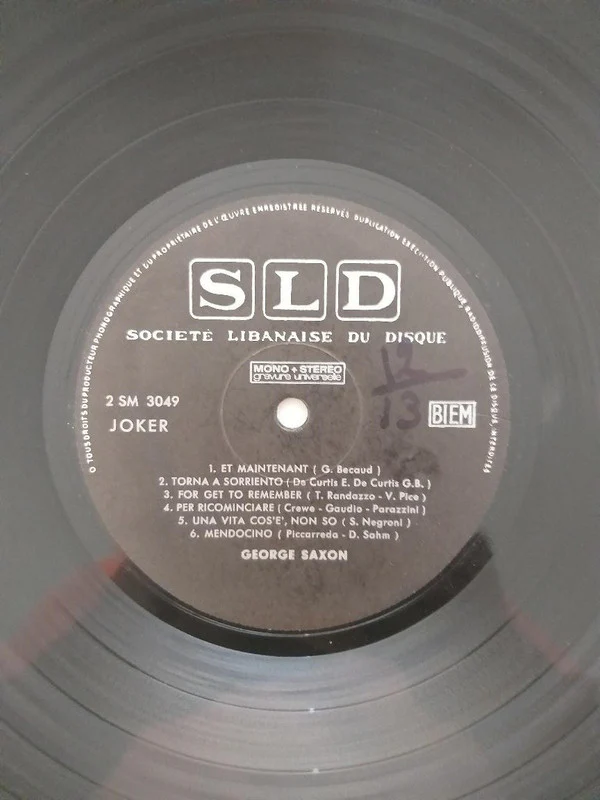 George Saxon - Un Saxofono Nel Mondo (LP, Album) - Image 4