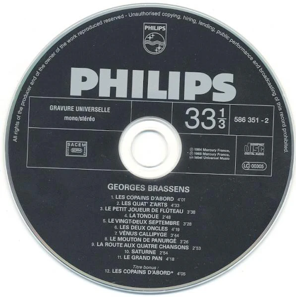 Georges Brassens - 8 - Les Copains D'abord (CD, Album, RE, RM) - Image 4