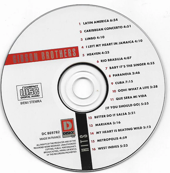 Gibson Brothers - Gibson Brothers - Hits (CD, Comp) - Image 3