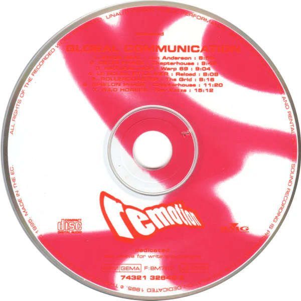 Global Communication - Remotion: The Global Communication Remix Album (CD, Album, Comp) - Image 3