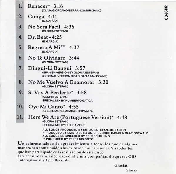Gloria Estefan - Exitos De Gloria Estefan (CD, Comp) - Image 4