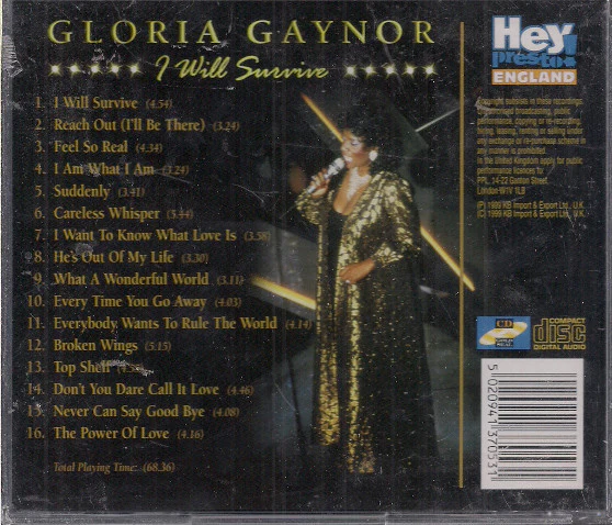 Gloria Gaynor - I Will Survive (CD, Comp) - Image 2
