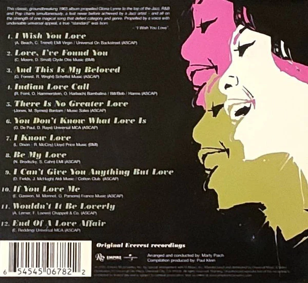 Gloria Lynne - I Wish You Love (CD, Album, MP, RM) - Image 2
