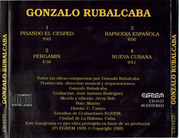 Gonzalo Rubalcaba - Gonzalo Rubalcaba (CD, Album, RE) - Image 3