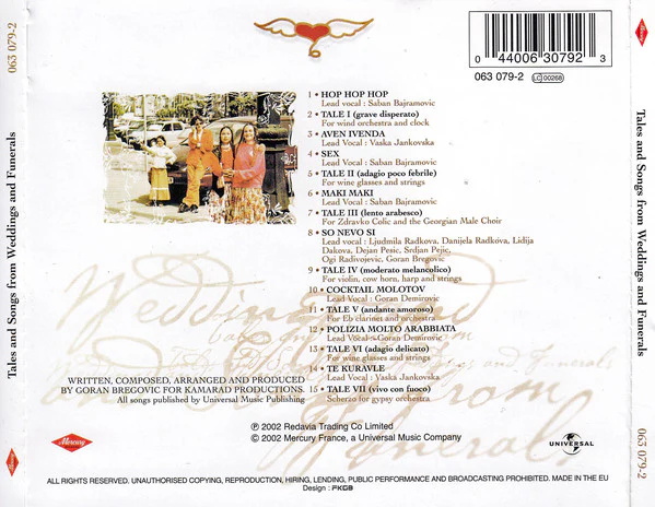 Goran Bregovic* - Tales And Songs From Weddings And Funerals (CD, Album) - Image 4
