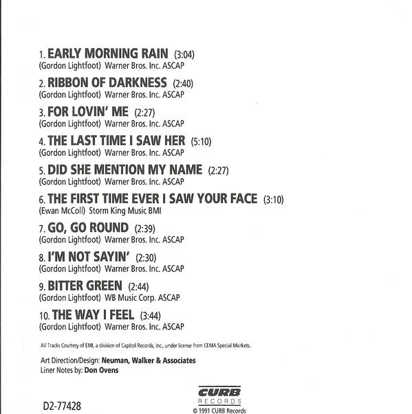 Gordon Lightfoot - Best Of (CD, Comp) - Image 2