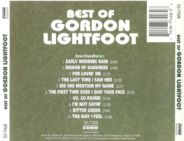 Gordon Lightfoot - Best Of (CD, Comp) - Image 5