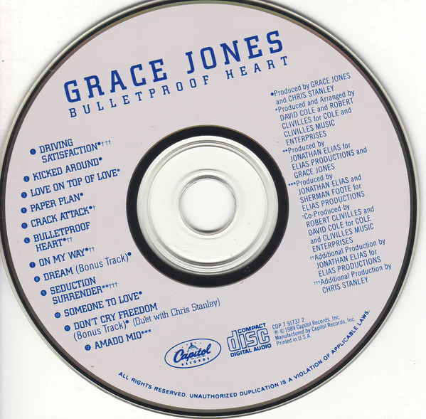 Grace Jones - Bulletproof Heart (CD, Album) - Image 3