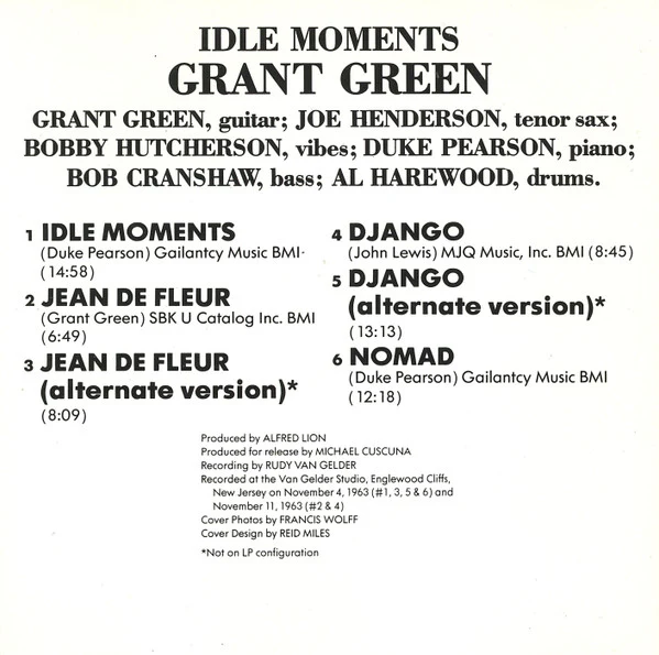 Grant Green - Idle Moments (CD, Album, RE) - Image 4