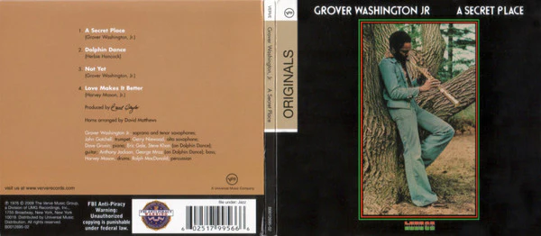 Grover Washington, Jr. - A Secret Place (CD, Album, RE, RM) - Image 2