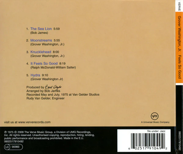 Grover Washington, Jr. - Feels So Good (CD, Album, RE, Dig) - Image 2