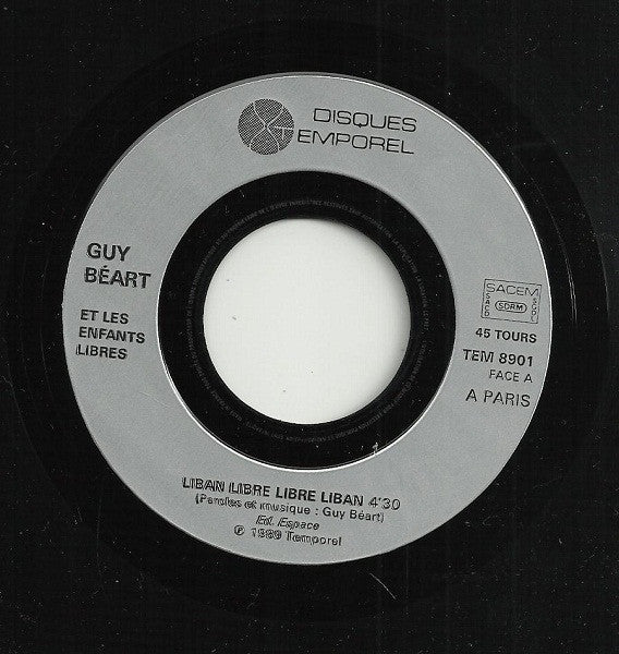 Guy Béart Et Les Enfants Libres - Liban Libre (7", Single) - Image 5