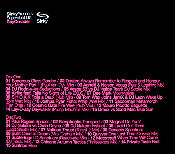 Guy Ornadel - Slinky Presents Superclub DJ's Guy Ornadel (2xCD, Comp, Mixed) - Image 2