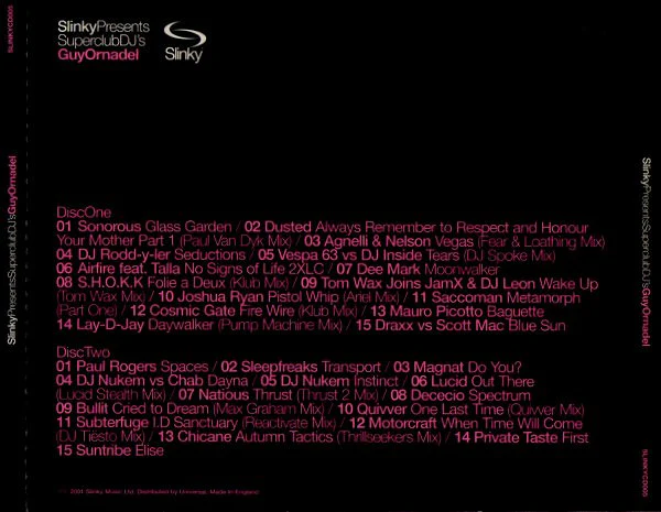 Guy Ornadel - Slinky Presents Superclub DJ's Guy Ornadel (2xCD, Comp, Mixed) - Image 4