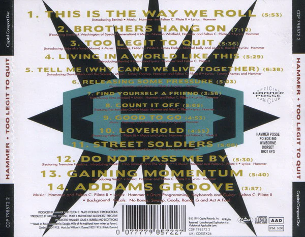 Hammer* - Too Legit To Quit (CD, Album) - Image 2