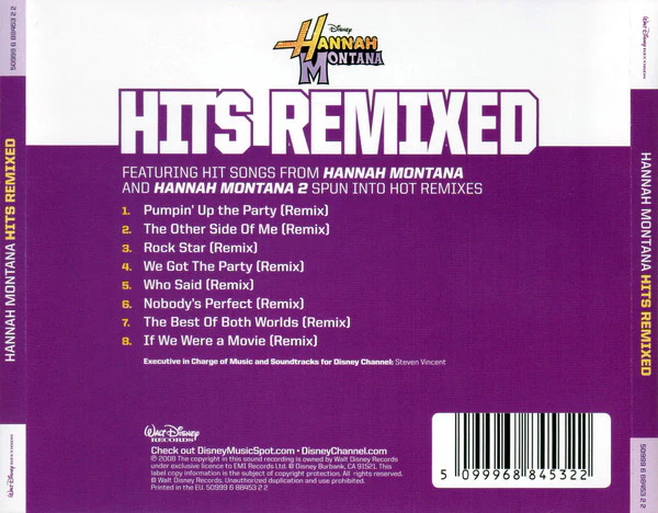 Hannah Montana - Hits Remixed (CD, Comp) - Image 2
