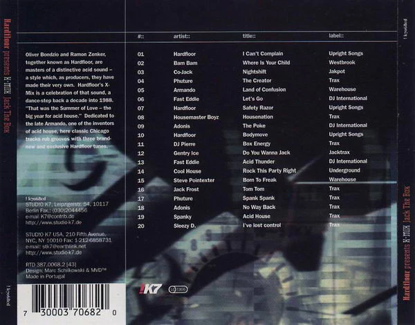 Hardfloor - X-Mix - Jack The Box (CD, Mixed) - Image 2