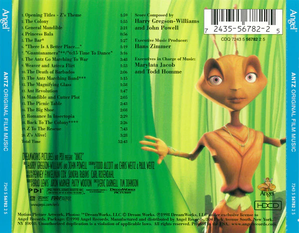 Harry Gregson-Williams & John Powell - Antz (Original Film Music) (HDCD, Album) - Image 2
