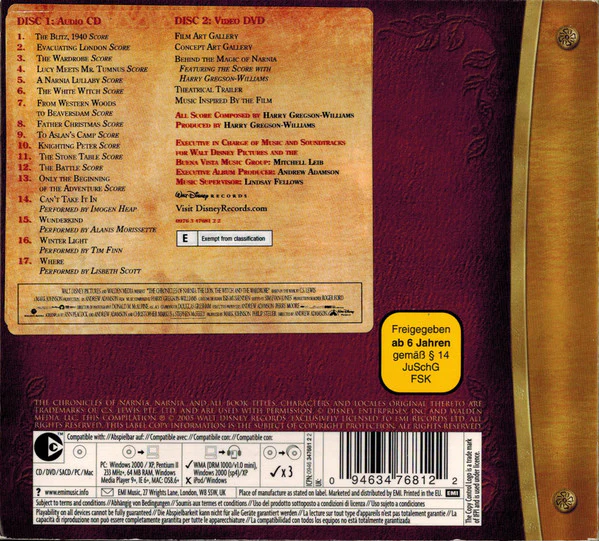 Harry Gregson-Williams - The Chronicles Of Narnia: The Lion, The Witch And The Wardrobe (Original Soundtrack) (CD, Album, Copy Prot., Enh + DVD-V, PAL + S/Editio) - Image 2