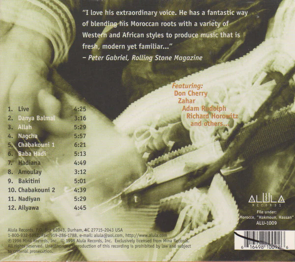 Hassan Hakmoun - Life Around The World (CD, Album, RM) - Image 2