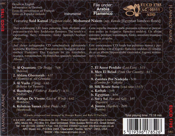 Hossam Ramzy & Rafa El Tachuela - Flamenco Arabe (CD, Album) - Image 3