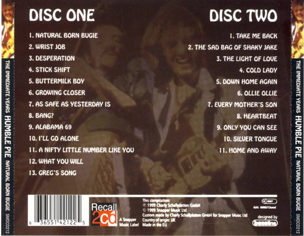 Humble Pie - Natural Born Bugie - The Immediate Years (2xCD, Comp, RE) - Image 2
