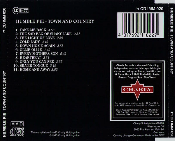 Humble Pie - Town And Country (CD, Album, RE) - Image 2