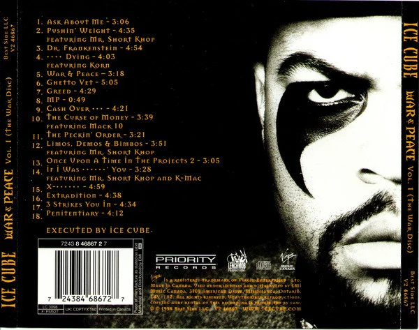 Ice Cube - War & Peace Vol. 1 (The War Disc) (CD, Album, Mul) - Image 2