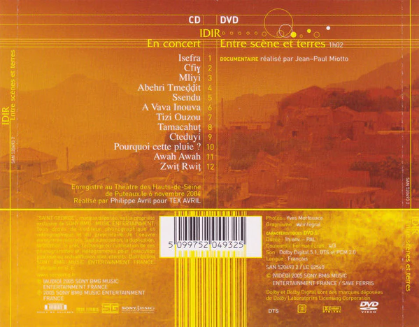 Idir - Entre Scènes Et Terres (CD, Album + DVD-V) - Image 2