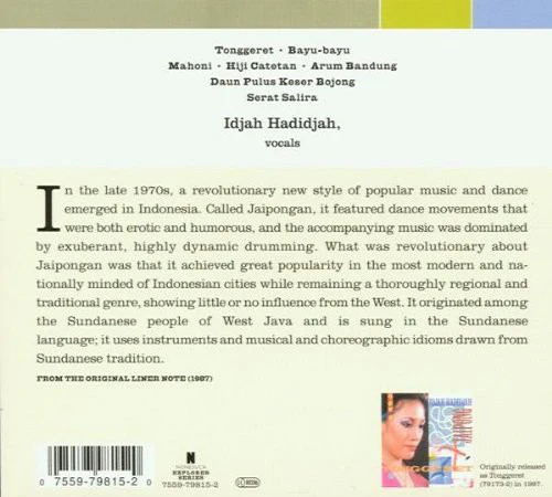 Idjah Hadidjah - Indonesia: West Java - Sundanese Jaipong And Other Popular Music (CD, Album, RE) - Image 2